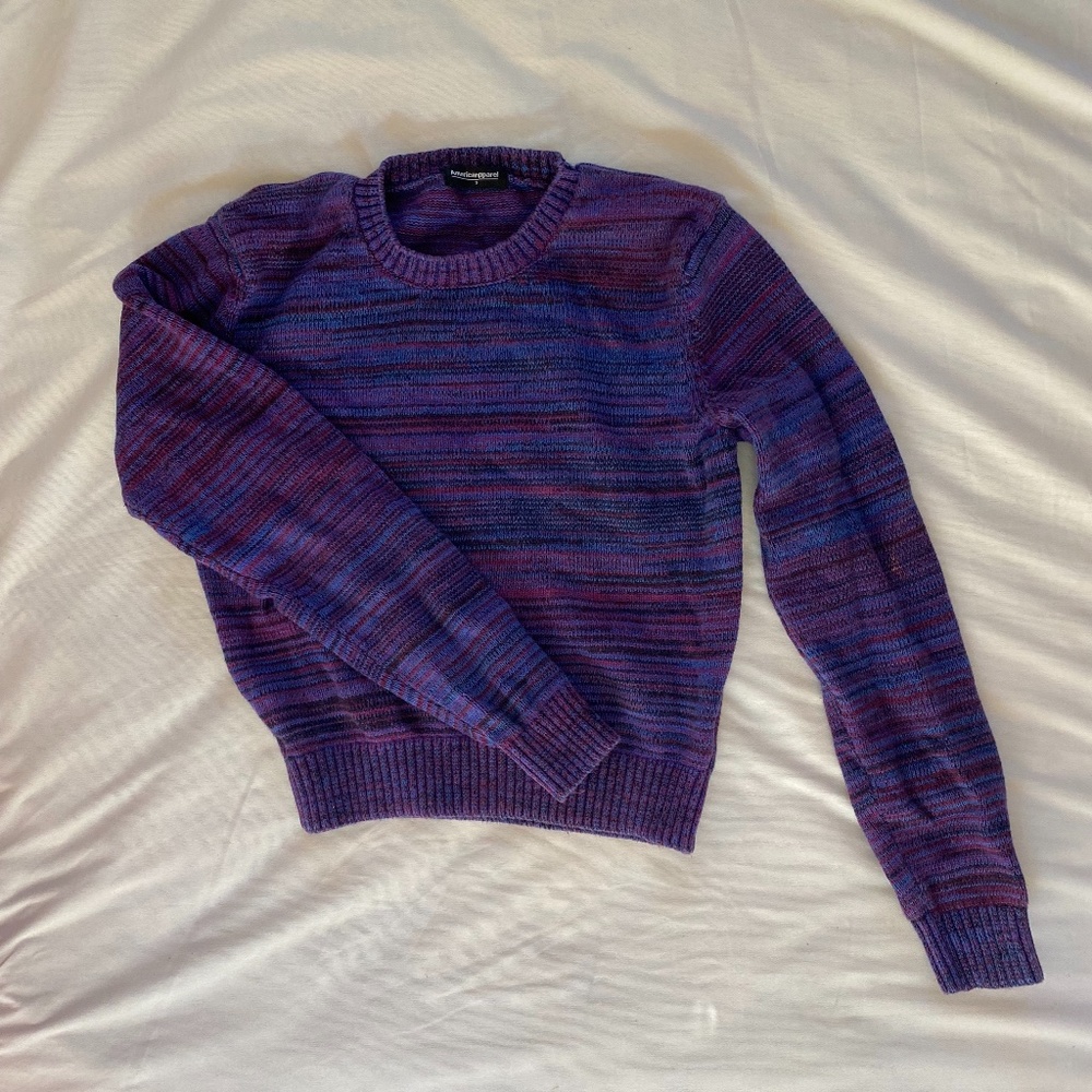 American Apparel Classic Crop Long Sleeve - Purple